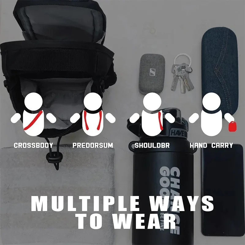 Magnetic Gym Bag Large Capacity Magnetic Carrier Bag With Phone Pocket Portable Gym Water Bottle Pouch Gym Accessories Organizer