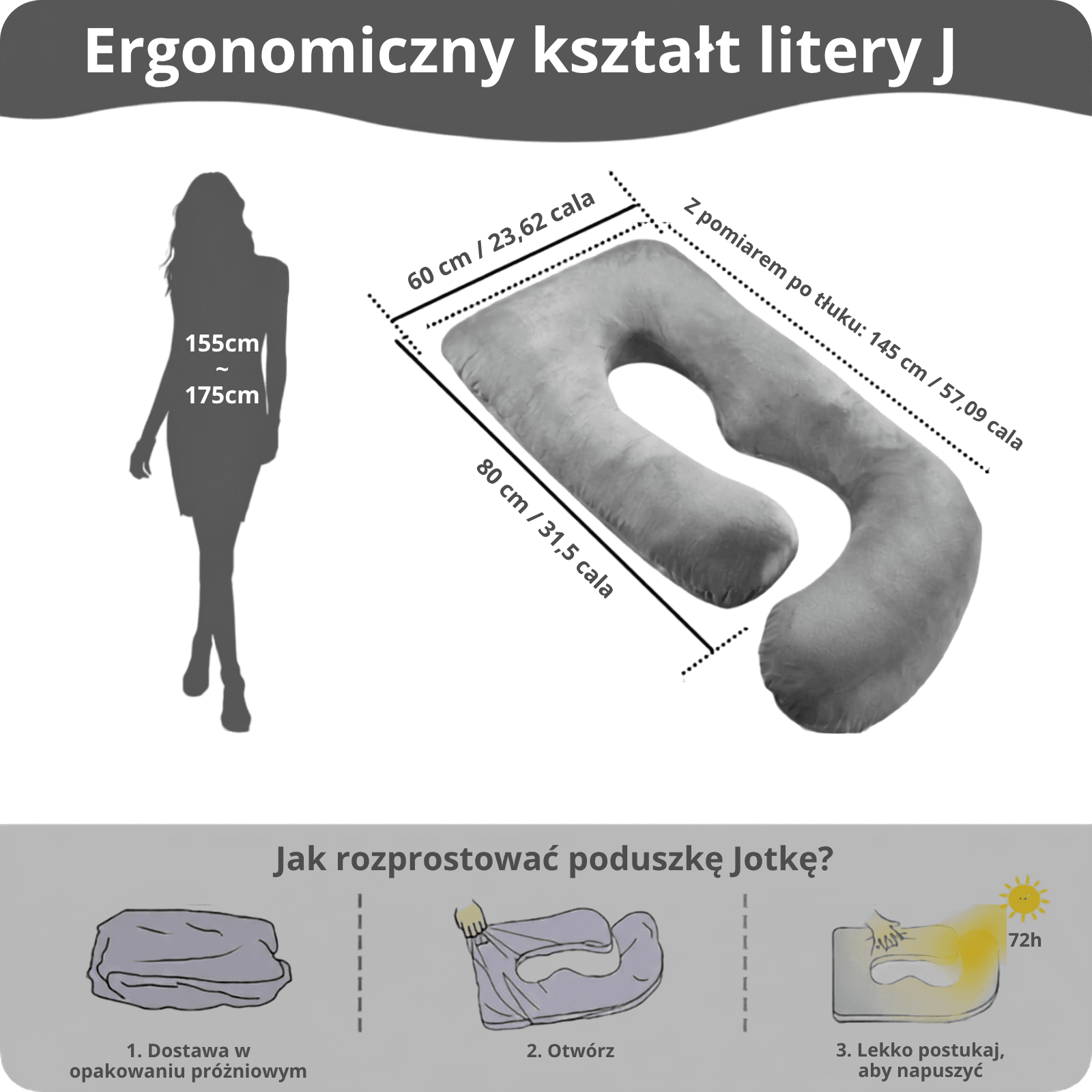 Poduszka wspierająca J - komfort dla niewyspanych