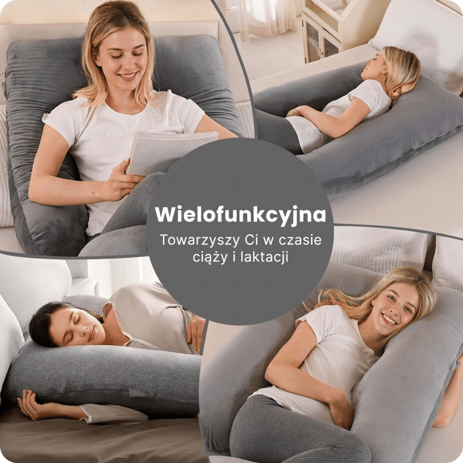 Poduszka ciążowa J - pełne podparcie dla mam 🤰
