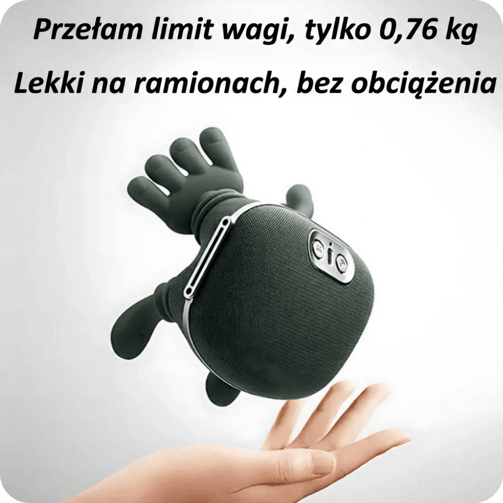 Bezprzewodowy 4D masażer szyi/pleców z ogrzewaniem 🔥