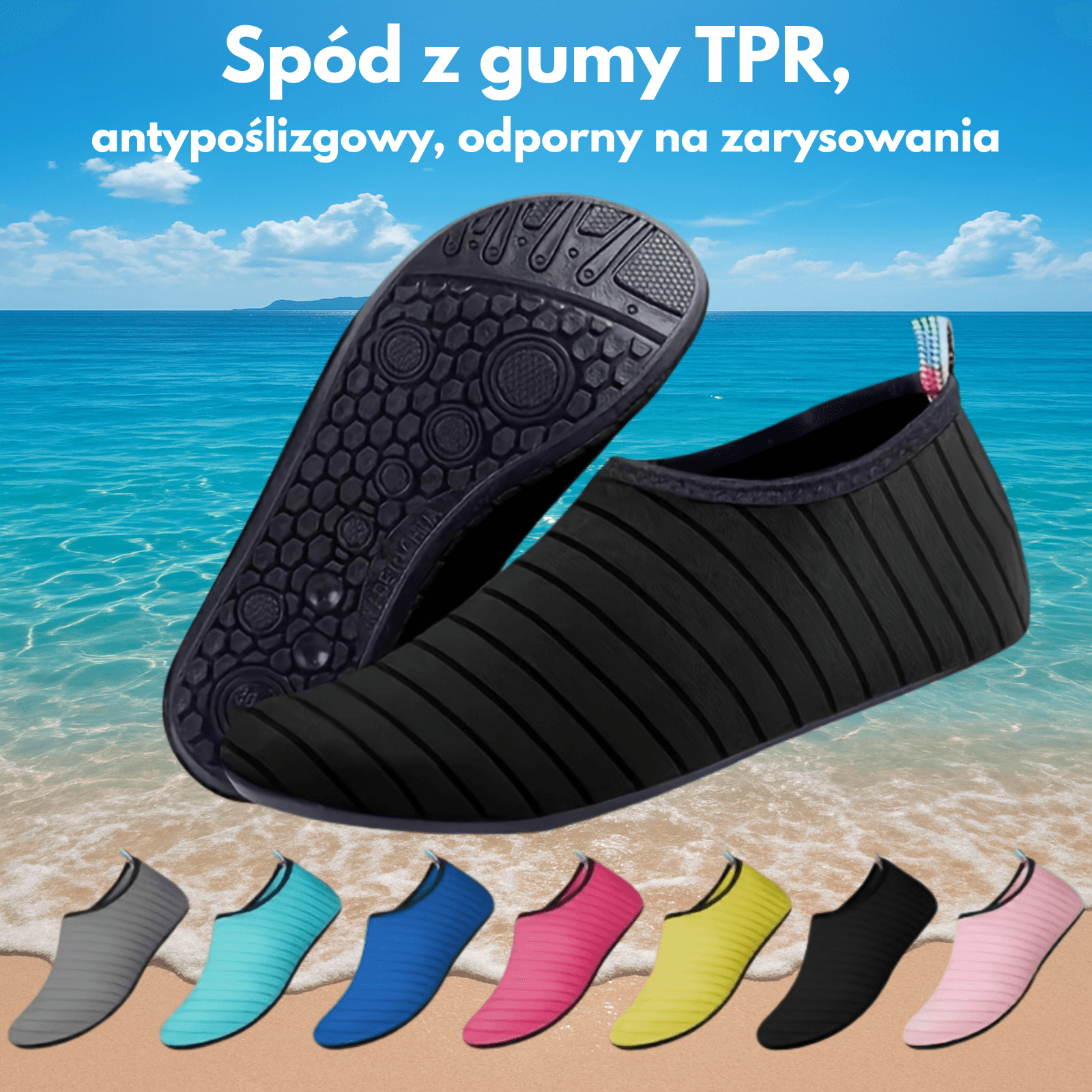 Buty do wody, antypoślizgowe, szybkoschnące, unisex 🌊
