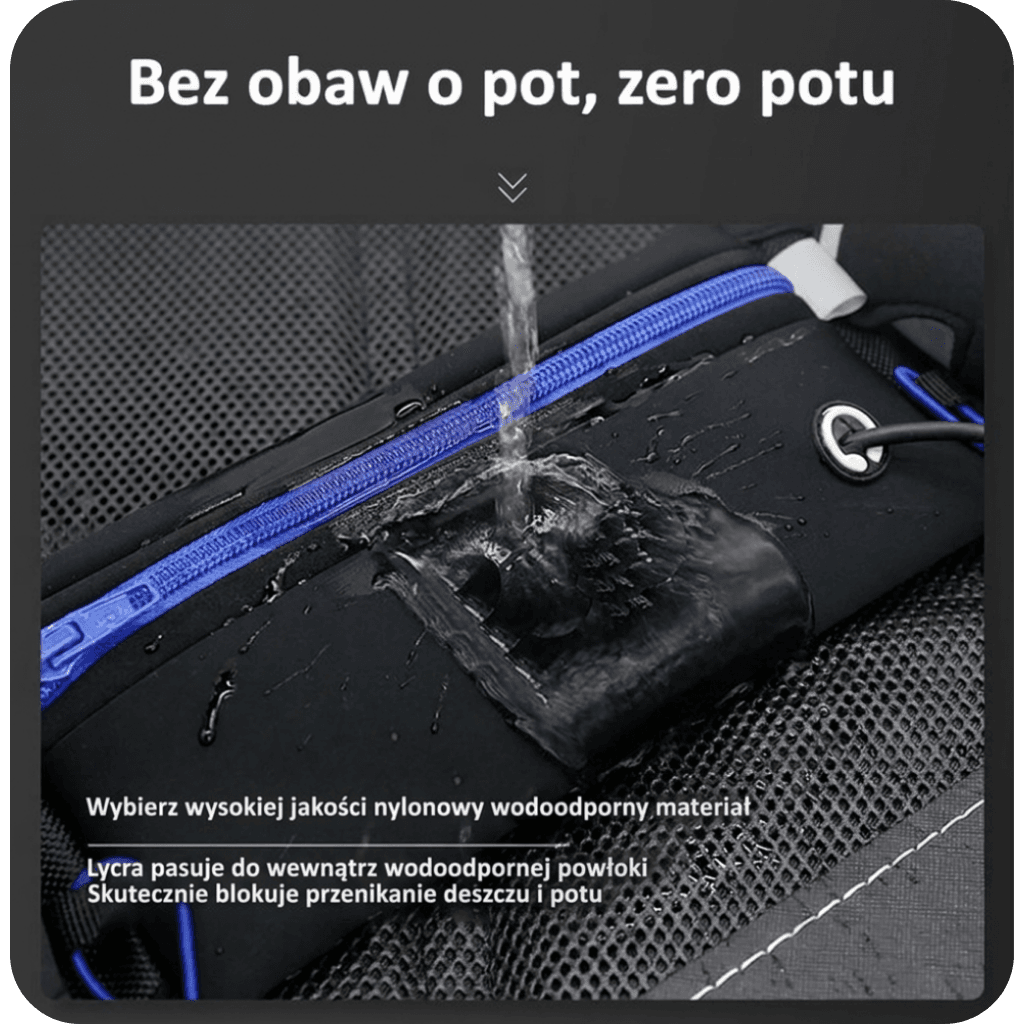 Regulowany odblaskowy pas biodrowy z wieloma kieszeniami ⛰️