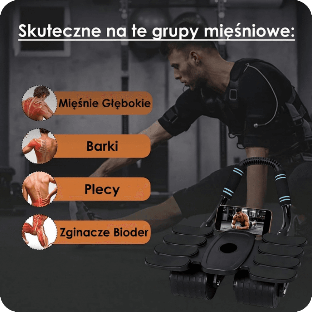 Czterokołowy Antypoślizgowy Roller z Miękkim Nakolannikiem 💪