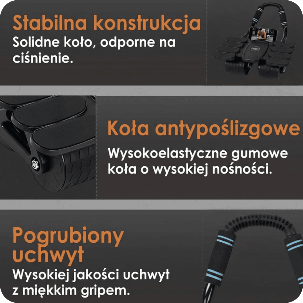 Czterokołowy Antypoślizgowy Roller z Miękkim Nakolannikiem 💪